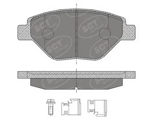 SCT - MANNOL fékbetétkészlet, tárcsafék - SP 428 PR - TothCarparts