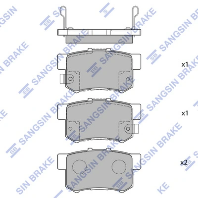 Hi-Q fékbetétkészlet, tárcsafék - SP1076-R - TothCarparts