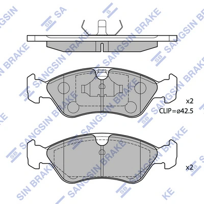Hi-Q fékbetétkészlet, tárcsafék - SP1078 - TothCarparts