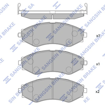 Hi-Q fékbetétkészlet, tárcsafék - SP1103 - TothCarparts
