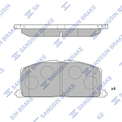 Hi-Q fékbetétkészlet, tárcsafék - SP1105 - TothCarparts