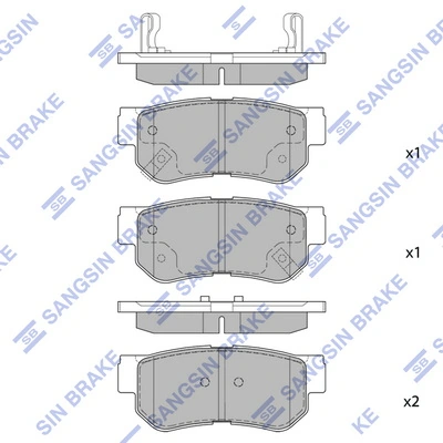 Hi-Q fékbetétkészlet, tárcsafék - SP1117 - TothCarparts