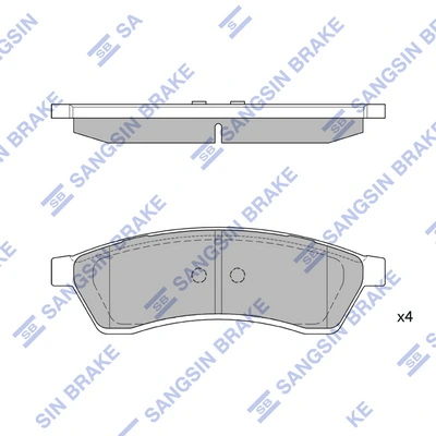 Hi-Q fékbetétkészlet, tárcsafék - SP1119-R - TothCarparts