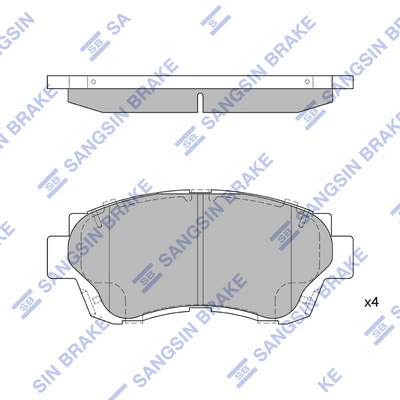 Hi-Q fékbetétkészlet, tárcsafék - SP1138 - TothCarparts