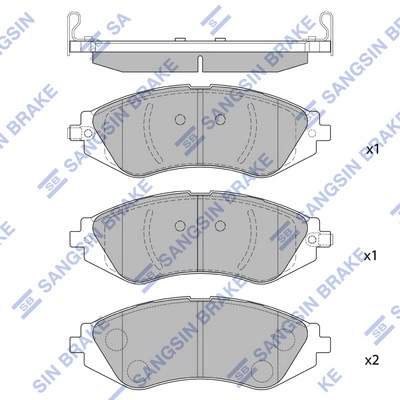 Hi-Q fékbetétkészlet, tárcsafék - SP1159 - TothCarparts