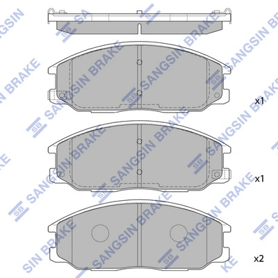 Hi-Q fékbetétkészlet, tárcsafék - SP1171 - TothCarparts