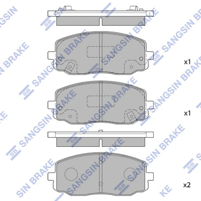 Hi-Q fékbetétkészlet, tárcsafék - SP1172 - TothCarparts