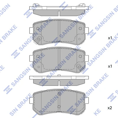 Hi-Q fékbetétkészlet, tárcsafék - SP1187 - TothCarparts