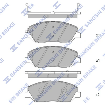 Hi-Q fékbetétkészlet, tárcsafék - SP1194 - TothCarparts