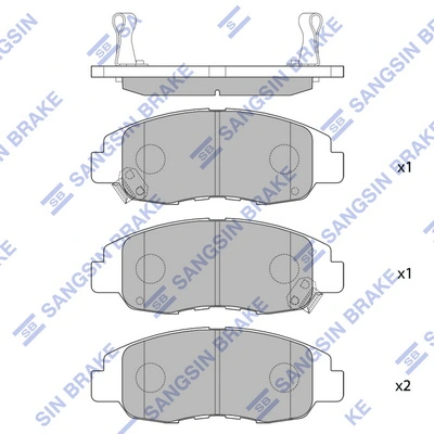Hi-Q fékbetétkészlet, tárcsafék - SP1231 - TothCarparts