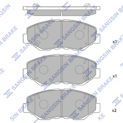 Hi-Q fékbetétkészlet, tárcsafék - SP1237 - TothCarparts