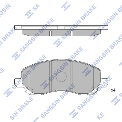 Hi-Q fékbetétkészlet, tárcsafék - SP1360 - TothCarparts