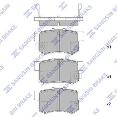 Hi-Q fékbetétkészlet, tárcsafék - SP1368 - TothCarparts