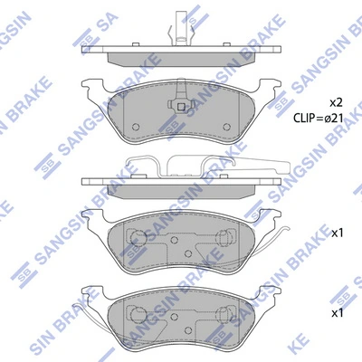 Hi-Q fékbetétkészlet, tárcsafék - SP1441 - TothCarparts