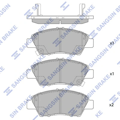 Hi-Q fékbetétkészlet, tárcsafék - SP1463 - TothCarparts