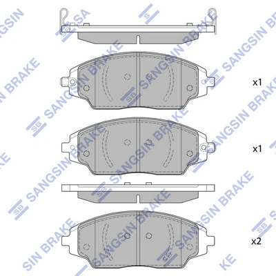 Hi-Q fékbetétkészlet, tárcsafék - SP1481 - TothCarparts