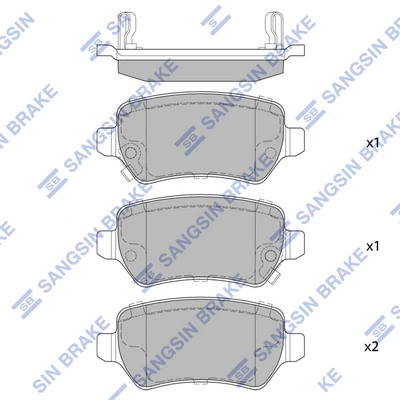 Hi-Q fékbetétkészlet, tárcsafék - SP1536 - TothCarparts