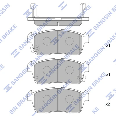 Hi-Q fékbetétkészlet, tárcsafék - SP1549 - TothCarparts