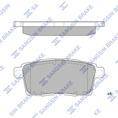 Hi-Q fékbetétkészlet, tárcsafék - SP1604 - TothCarparts