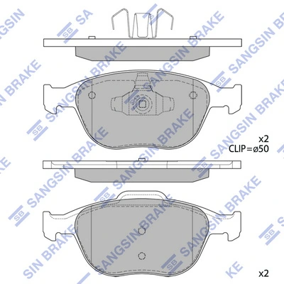 Hi-Q fékbetétkészlet, tárcsafék - SP1623 - TothCarparts