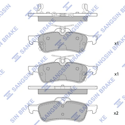 Hi-Q fékbetétkészlet, tárcsafék - SP1632 - TothCarparts