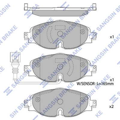 Hi-Q fékbetétkészlet, tárcsafék - SP1678 - TothCarparts