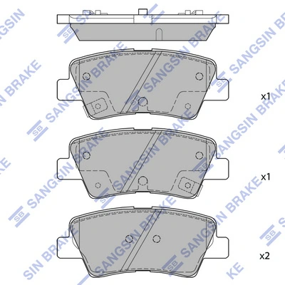 Hi-Q fékbetétkészlet, tárcsafék - SP1685 - TothCarparts