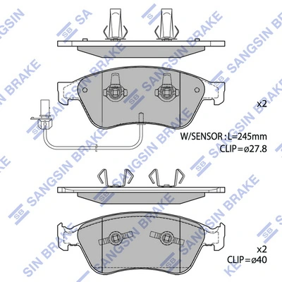 Hi-Q fékbetétkészlet, tárcsafék - SP1693 - TothCarparts