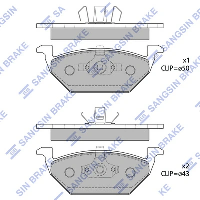 Hi-Q fékbetétkészlet, tárcsafék - SP1701 - TothCarparts