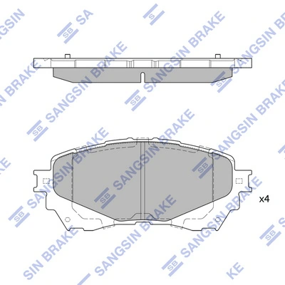 Hi-Q fékbetétkészlet, tárcsafék - SP1728 - TothCarparts