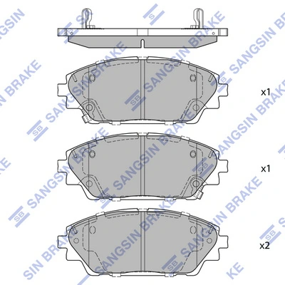 Hi-Q fékbetétkészlet, tárcsafék - SP1729A - TothCarparts