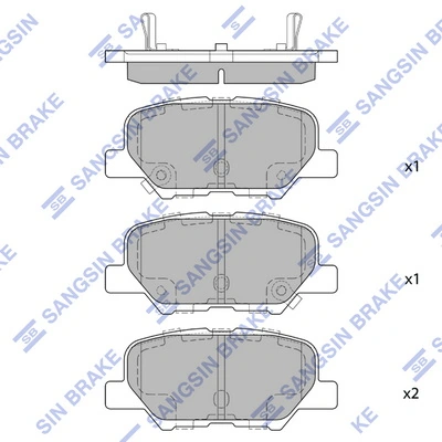 Hi-Q fékbetétkészlet, tárcsafék - SP1731 - TothCarparts
