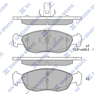 Hi-Q fékbetétkészlet, tárcsafék - SP1737 - TothCarparts