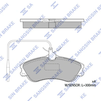 Hi-Q fékbetétkészlet, tárcsafék - SP1743 - TothCarparts