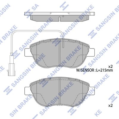 Hi-Q fékbetétkészlet, tárcsafék - SP1746 - TothCarparts