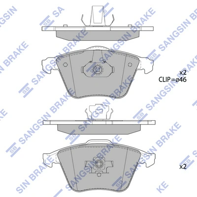 Hi-Q fékbetétkészlet, tárcsafék - SP1784 - TothCarparts