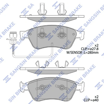 Hi-Q fékbetétkészlet, tárcsafék - SP1788 - TothCarparts