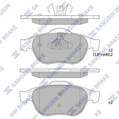 Hi-Q fékbetétkészlet, tárcsafék - SP1802 - TothCarparts