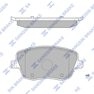 Hi-Q fékbetétkészlet, tárcsafék - SP1806 - TothCarparts