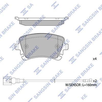 Hi-Q fékbetétkészlet, tárcsafék - SP1818 - TothCarparts
