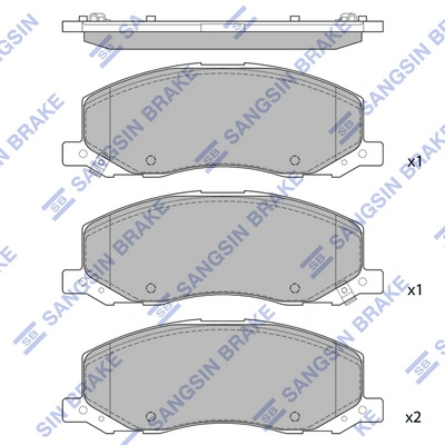 Hi-Q fékbetétkészlet, tárcsafék - SP1819 - TothCarparts