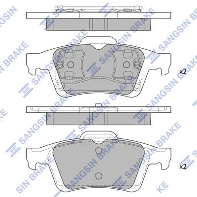 Hi-Q fékbetétkészlet, tárcsafék - SP1834 - TothCarparts