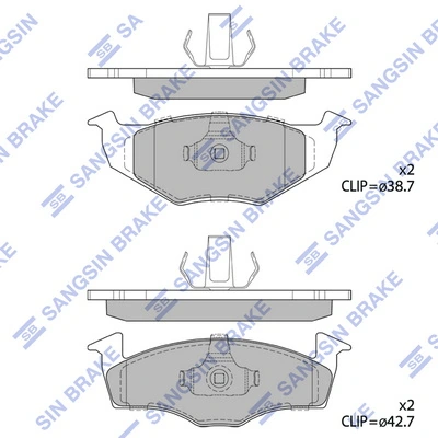 Hi-Q fékbetétkészlet, tárcsafék - SP1857 - TothCarparts