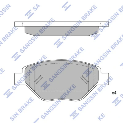 Hi-Q fékbetétkészlet, tárcsafék - SP1872 - TothCarparts