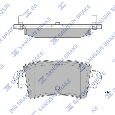 Hi-Q fékbetétkészlet, tárcsafék - SP1895 - TothCarparts
