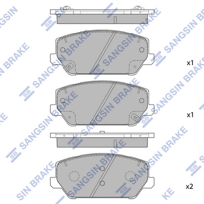 Hi-Q fékbetétkészlet, tárcsafék - SP1906 - TothCarparts