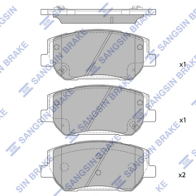 Hi-Q fékbetétkészlet, tárcsafék - SP1913 - TothCarparts