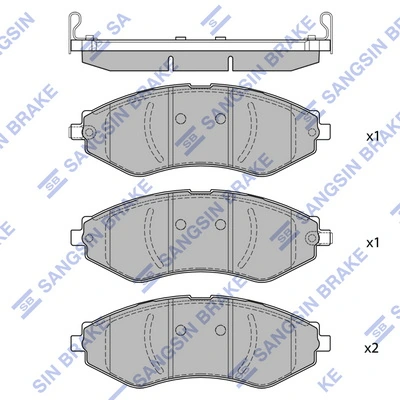 Hi-Q fékbetétkészlet, tárcsafék - SP1918 - TothCarparts