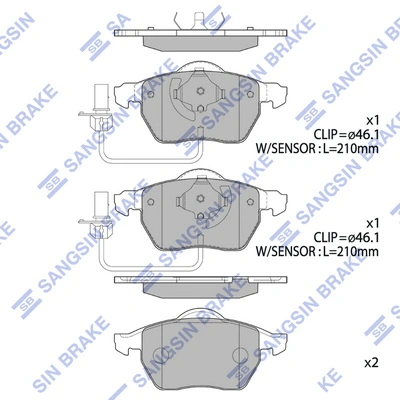 Hi-Q fékbetétkészlet, tárcsafék - SP2001A - TothCarparts
