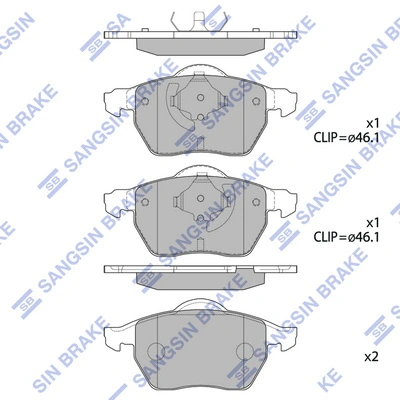 Hi-Q fékbetétkészlet, tárcsafék - SP2001B - TothCarparts